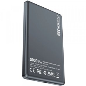 Батарея універсальна Choetech B738 Magnetic Wireless 5000mAh 20W Qi 15W Black (B738-CCBK)