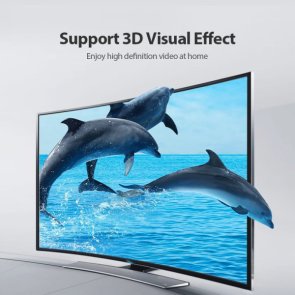 Кабель Vention Portable v2.0 4K 60Hz PVC HDMI / HDMI 0.5m Black (AAIBD)