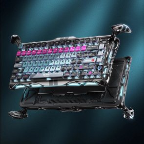 Клавіатура Gravastar Mercury V75 Pro 80key GravaStar x Gateron Magnetic Jade Gaming USB Cyberpunk