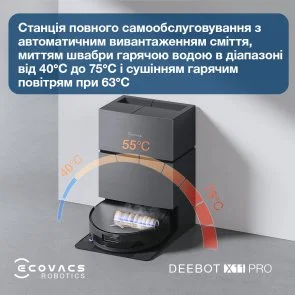 Фото: Робот-пилосос ECOVACS DEEBOT X11 PRO OMNI (DEX99-1 BLACK) № 21 | KTC