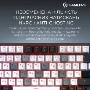 Фото: Клавіатура GamePro Asgard Valhalla QLAB Sakura Switch WL/BT/USB Black (MK160-B-QS-PRO) № 16 | KTC