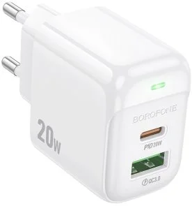 Фото: Зарядний пристрій BOROFONE BAS44A Potential PD QC3.0 20W White (6941991113840) № 3 | KTC