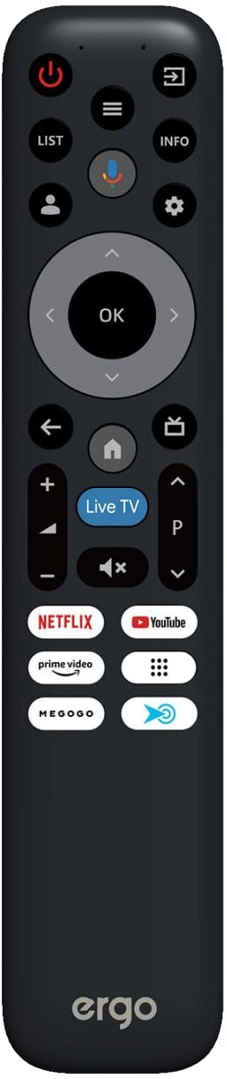 Телевізор QLED Ergo 43JUQ7555 (Google TV, Wi-Fi, 3840x2160)
