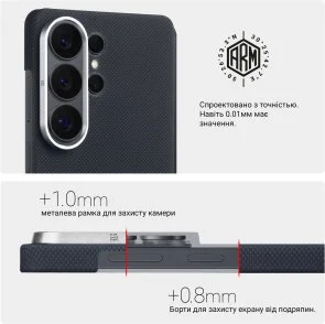Фото: Чохол ArmorStandart for Samsung S26 Ultra - BlackIcon Aramid Plain MagCase Black (ARM90166) № 6 | KTC
