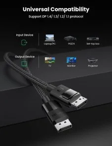 Фото: Кабель UGREEN DP114 v1.4 DP / DP 2m Black (80392) № 4 | KTC