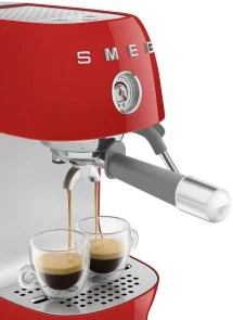 Фото: Ріжкова кавоварка Smeg Style Aesthetic Red Glossy Finishing (ECF03RDEU) № 13 | KTC