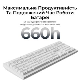 Клавіатура Keychron V6 Ultra Keychron Red Switch RGB White (V6U-F1-UA)