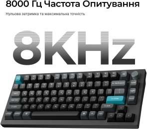 Клавіатура Keychron Q1 Ultra Keychron Red Switch RGB Black (Q1U-M1-UA)