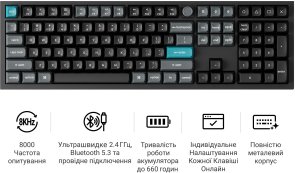 Клавіатура Keychron Q6 Ultra Keychron Red Switch RGB Black (Q6U-M1-UA)