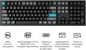 Фото: Клавіатура Keychron Q6 Ultra Keychron Red Switch RGB Black (Q6U-M1-UA) № 8 | KTC