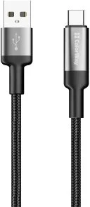 Фото: Кабель ColorWay braided wire 66W AM / Type-C 2m Black (CW-CBUC097-BK) № 2 | KTC
