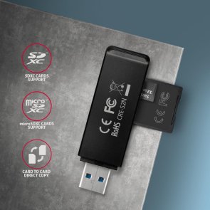 Кардрідер Axagon CRE-S2N SuperSpeed USB-A Black