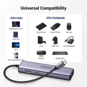 Фото: USB-хаб UGREEN CM512 6in1 Space Gray (15598) № 4 | KTC