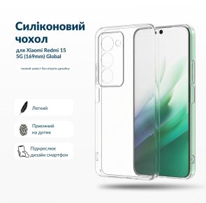 Чохол BeCover for Xiaomi Redmi 15 5G - Transparancy (715780)