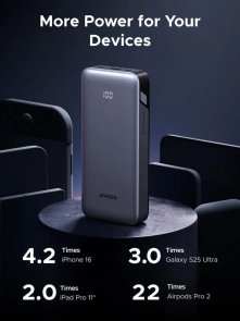 Батарея універсальна UGREEN PB532 20000mAh 30W Gray (55989B)