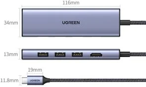 Фото: USB-хаб UGREEN CM511 6in1 (20956A) № 2 | KTC
