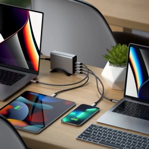 Зарядний пристрій Satechi 165W USB-C 4-Port PD GaN C (ST-UC165GM-EU)