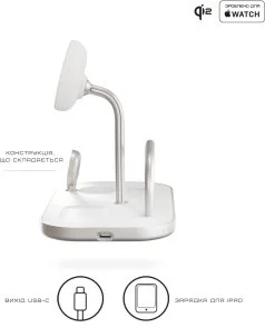 Фото: Бездротова зарядна станція Zens 4in1 White (ZEDC29W/00) № 4 | KTC