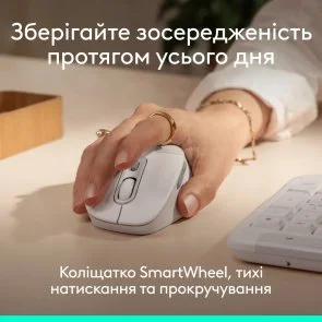 Фото: Миша Logitech Signature Comfort Plus M850 L Wireless Off White (910-007716) № 5 | KTC