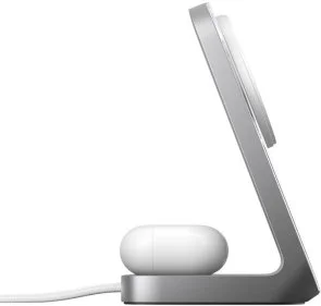 Фото: Бездротова зарядна станція Nomad Stand One Qi2 25W 2in1 Silver (NM014513858) № 6 | KTC