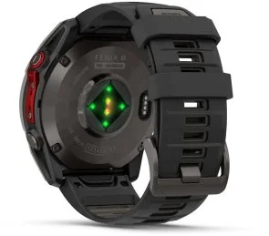 Фото: Смарт годинник Garmin fenix 8 - 51mm MicroLED Sapphire Carbon Gray DLC Titanium with Black/Pebble Gray Silicone Band (010-03380-05) № 11 | KTC