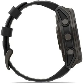 Фото: Смарт годинник Garmin fenix 8 - 51mm MicroLED Sapphire Carbon Gray DLC Titanium with Black/Pebble Gray Silicone Band (010-03380-05) № 12 | KTC