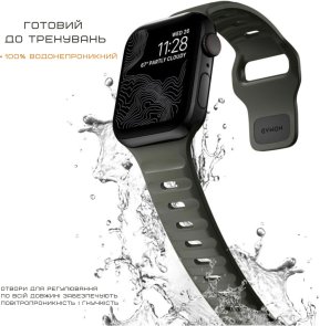 Ремінець Nomad for Apple Watch 46mm/49mm - Sport Ash Green (NM01132585)