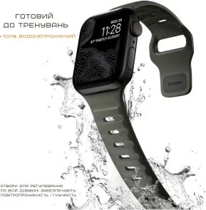 Фото: Ремінець Nomad for Apple Watch 46mm/49mm - Sport Band Ash Green (NM01132585) № 7 | KTC