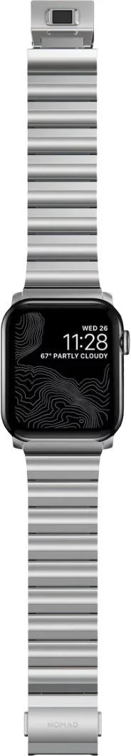 Фото: Ремінець Nomad for Apple Watch 46/49mm - Steel Silver Hardware Silver (NM1A4HSXS0) № 5 | KTC