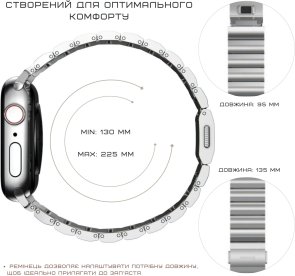 Ремінець Nomad for Apple Watch 46/49mm - Steel Silver Hardware Silver (NM1A4HSXS0)