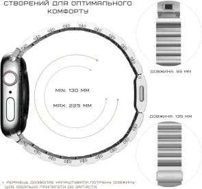 Фото: Ремінець Nomad for Apple Watch 46/49mm - Steel Silver Hardware Silver (NM1A4HSXS0) № 13 | KTC
