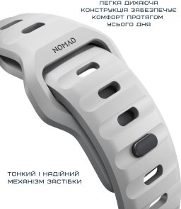 Ремінець Nomad for Apple Watch 46mm/49mm - Sport Band Lunar Gray (NM01958185)