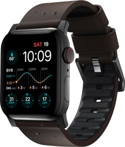 Ремінець Nomad for Apple Watch 46mm/49mm - Active Band Pro Black Hardware Classic Brown (NM1A4MBNW0)