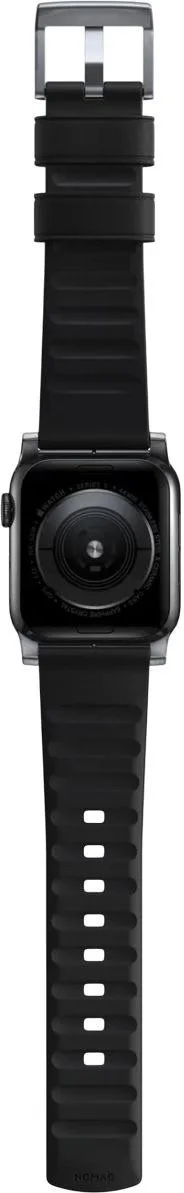 Фото: Ремінець Nomad for Apple Watch 46mm/49mm - Active Pro Silver Hardware Black (NM1A41SNW0) № 9 | KTC
