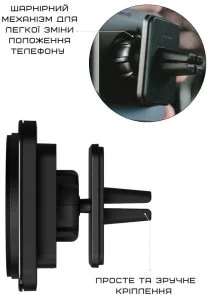 Фото: Кріплення для мобільного телефону Nomad Magnetic Car Vent Black (NM01035985) № 10 | KTC
