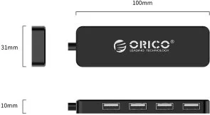Фото: USB-хаб Orico FL01 Black (FL01-BK-BP) № 3 | KTC