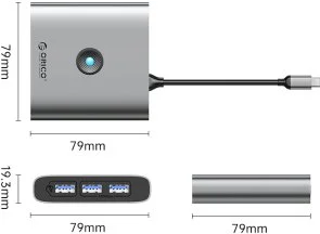 Фото: USB-хаб Orico FAX3-5P Dark Grey (FAX3-5P-GY-EP) № 2 | KTC