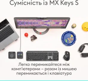 Фото: Миша Logitech MX Master 4 Performance Wireless/Bluetooth Graphite (910-007562) № 7 | KTC