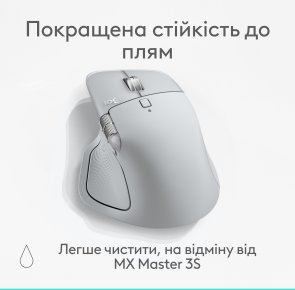 Миша Logitech MX Master 4 Performance Wireless/Bluetooth Pale Gray (910-007563)