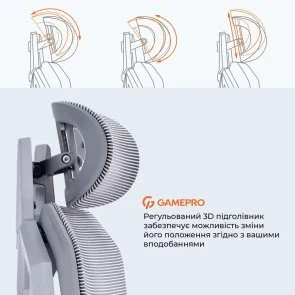 Фото: Крісло GamePro EDGE Grey (GC820MG) № 8 | KTC