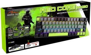 Клавіатура, Media-Tech MT1260 Red Core MX60 ENG/UKR USB, Black ( Gaming )
