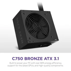 Фото: Блок живлення NZXT 750W C750 Bronze (PA-7B3BB-EU) № 3 | KTC
