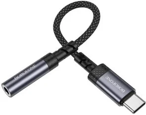 Фото: Перехідник BOROFONE BV24 Graceful Type-C / Jack 3.5mm Metal Grey (6941991118999) № 3 | KTC