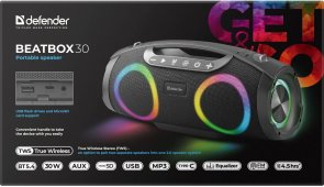 Портативна колонка Defender Beatbox 30 Black (65231)