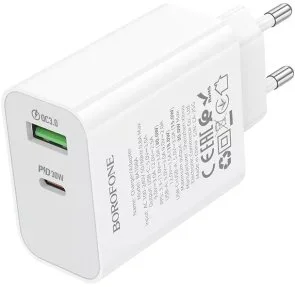 Фото: Зарядний пристрій BOROFONE BA108A Stellar QC PD 30W White (6941991125379) № 5 | KTC