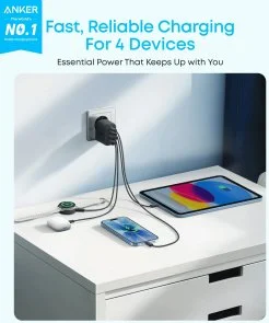 Фото: Зарядний пристрій Anker Zolo Charger 50W Black (A121EG11) № 5 | KTC