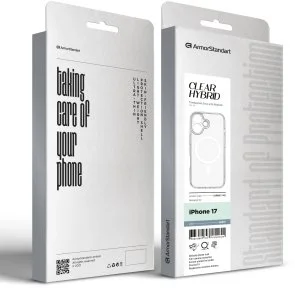 Фото: Чохол ArmorStandart for Apple iPhone 17 - Clear Hybrid MagCase White (ARM91742) № 3 | KTC