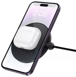 Фото: Бездротовий зарядний пристрій Hoco CW62 Peak Desktop Wireless Fast Charger 15W Black (6942007654517) № 4 | KTC