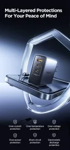 Фото: Зарядний пристрій Pisen BOLT Pro PD 140W Black (TP-C68) № 21 | KTC