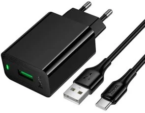 Фото: Зарядний пристрій Hoco CS91A Leader 10.5W Black with AM/Type-C (6942007670999) № 3 | KTC